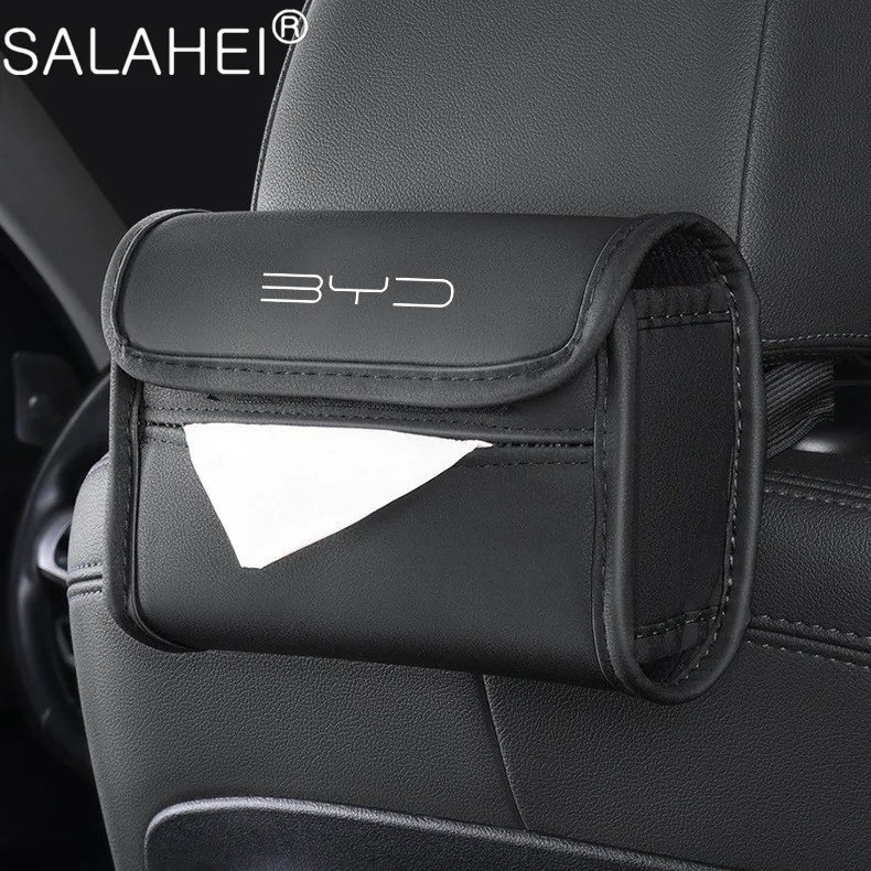 

Leather Car Tissue Bag Box Creative Holder For BYD F3 E6 Yuan Plus Atto F0 G3 I3 Ea1 Song Max Tang Dmi F3 2din 2014 G6 Qin Pro