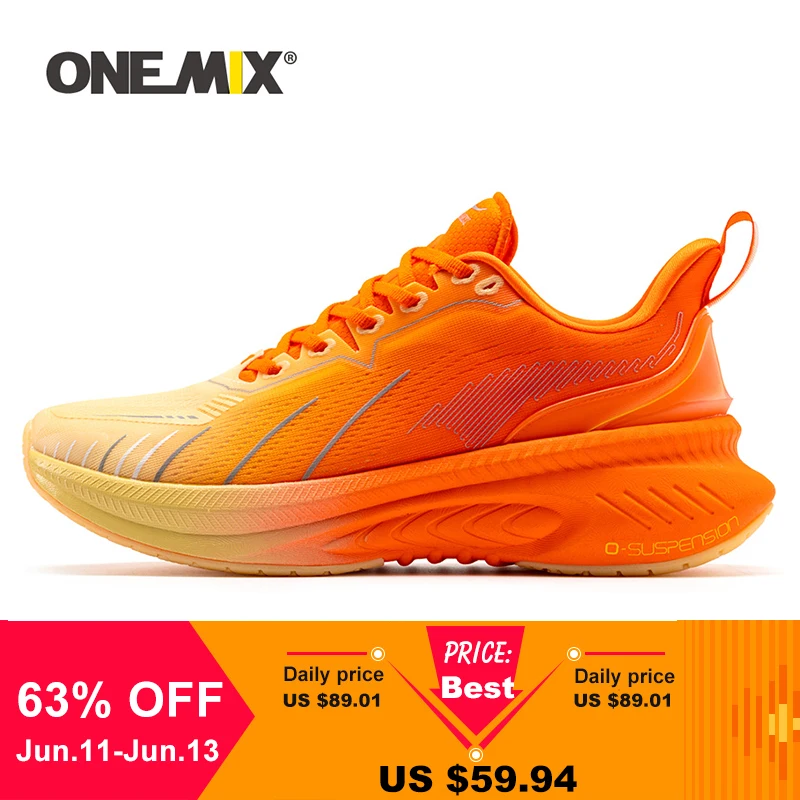 ONEMIX New Top Cushioning Running Shoes for Man Athletic Training Sport Shoes Outdoor Non-slip Wear-resistant Sneakers for Men