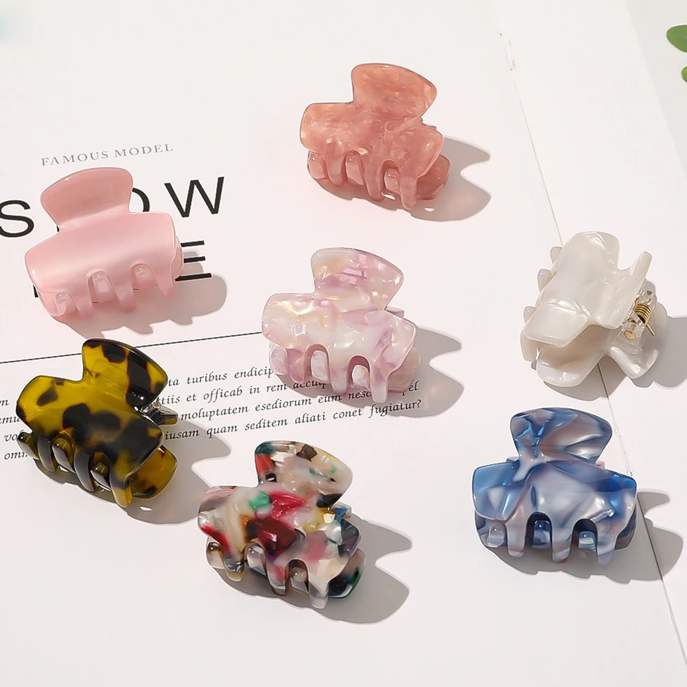 

2PCS Sweet Mini Hair Clips for Women Hair Claw Chic Barrettes Girls Claw Crab Hairpins Styling Fashion Hair Accessories