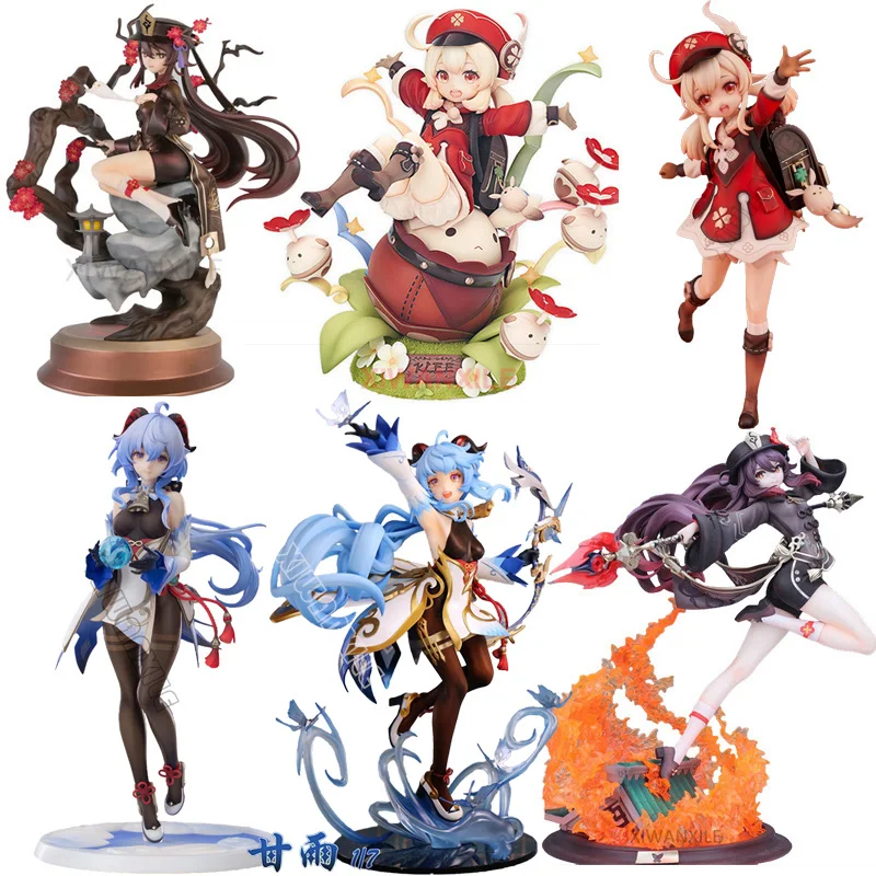 

17cm Genshin Impact Klee Hibana Knight Anime Figure Ganyu/Keqing/Paimon Action Figure Yae Miko/Hu Tao Figurine Model Doll Toys