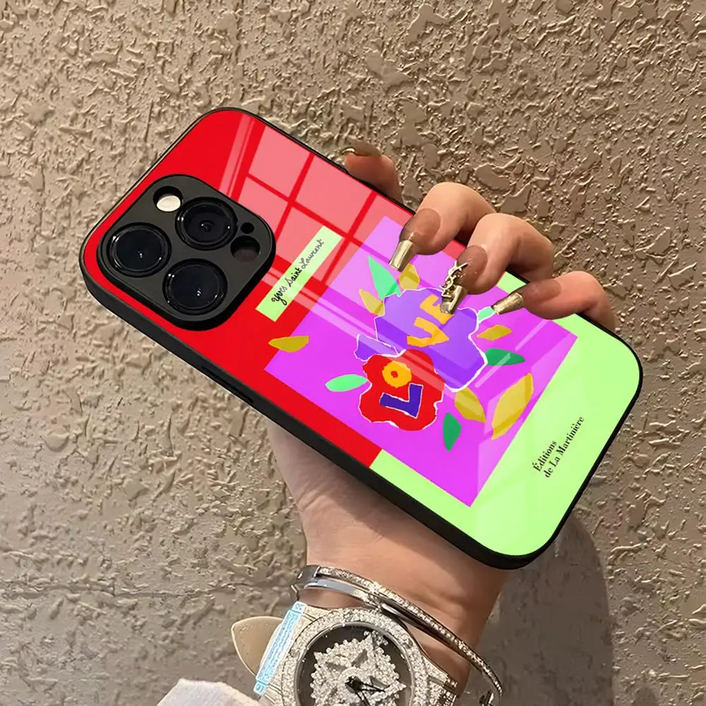 Чехол для телефона с богемным арт-дизайном для iPhone 17 Pro Max, 15, 14 Pro, 12, 11, 13 Mini, X, XR, XS, 16 Plus, SE, стеклянная крышка (art.: 3920da484f045) - 3920da484f045