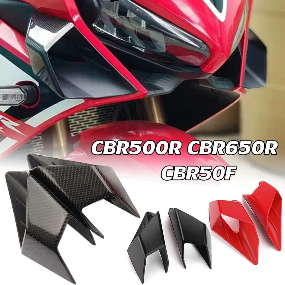CBR650R Winglets Cover Protector Front Aerodynamic Side Wing Fairing For Honda CBR 650R CBR500R CBR650F 19 2020 2021 2022 Carbon