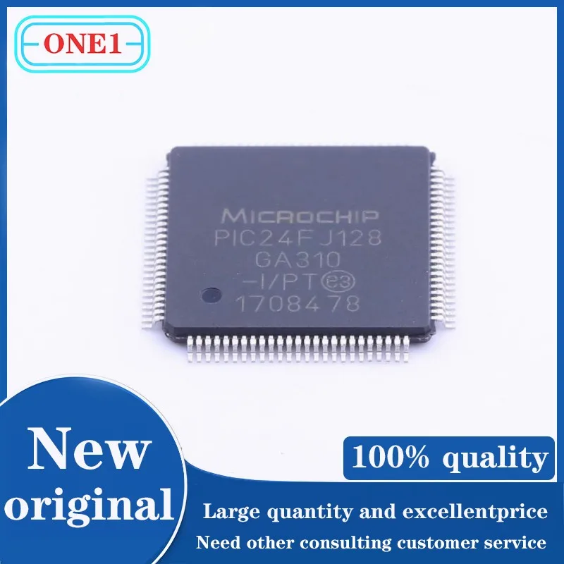 

1PCS/lot Chip New original PIC24FJ128GA310-I/PT PIC24FJ128GA310-I PIC24FJ128GA310 IC MCU 16BIT 128KB FLASH 100TQFP