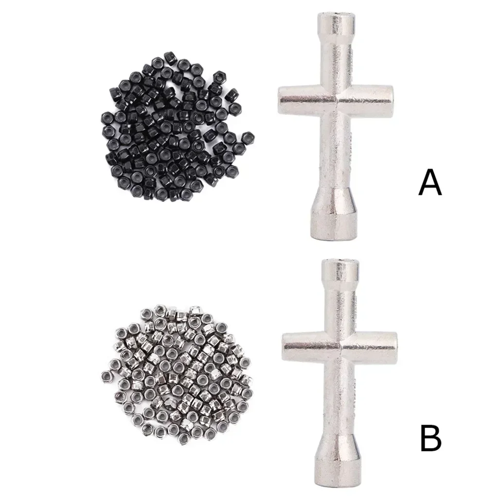 100 шт. металлические гайки M2 для 1/16 1/18 1/24 RC автомобиля на гусеничном ходу осевые