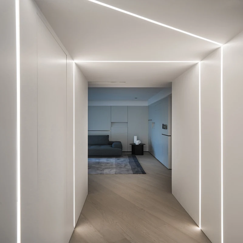 Modern Long LED Wall Corner Linear Light For Showroom Office Hotel LED Bar Lighting Included power supply COB strips,1M-2meters