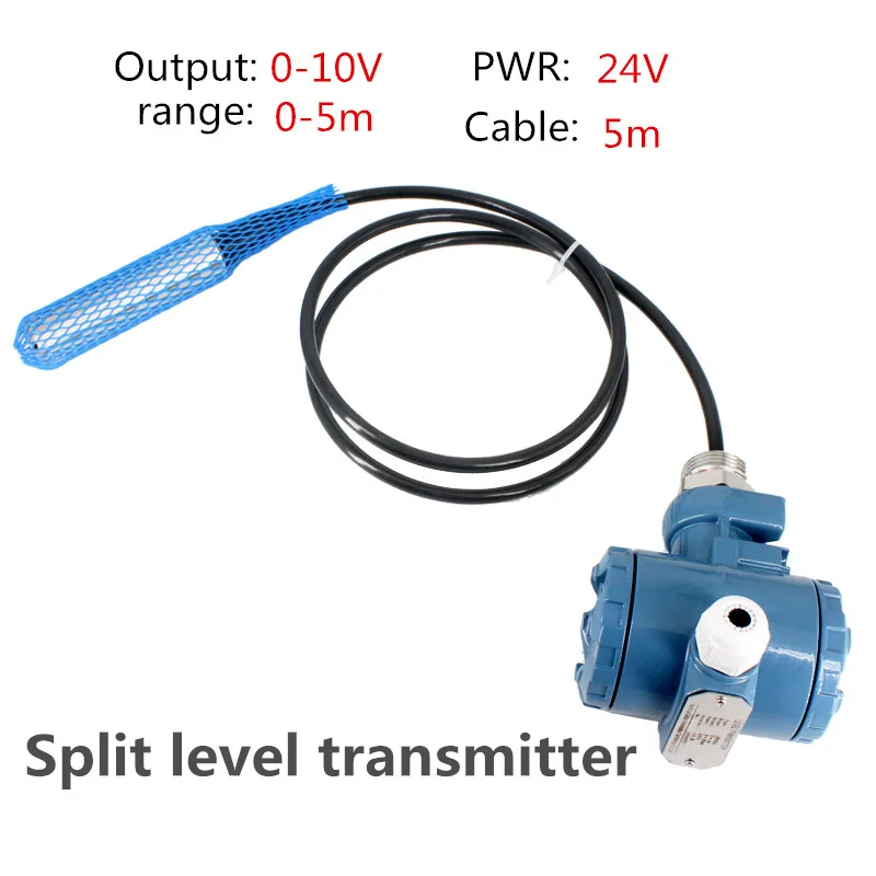 Water Level Meter Indicator Submersible Level Transmitter 0-10V Output Liquid Oil Water Tank Level Sensor QDY60A