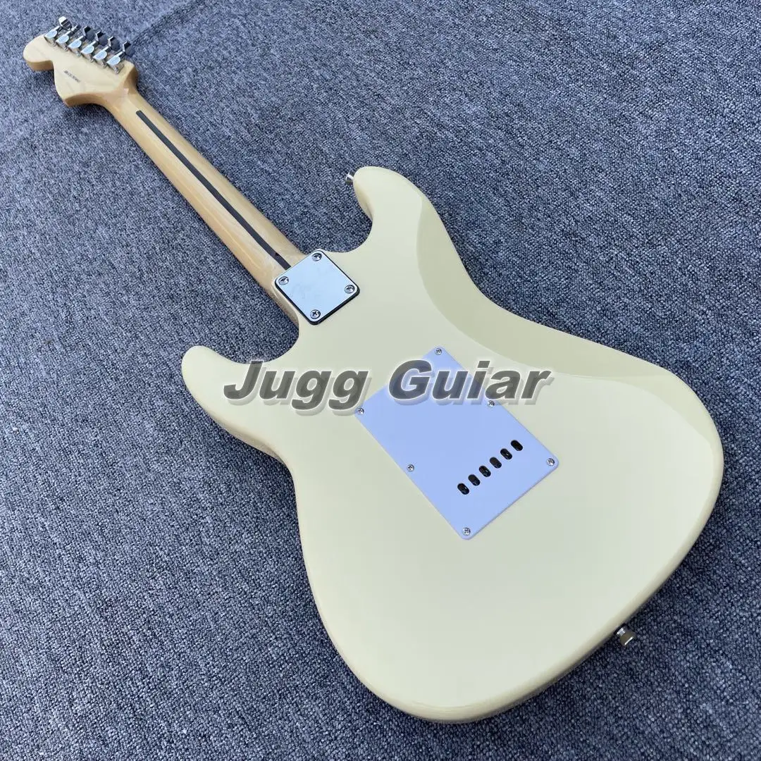 

Yngwie Malmsteen Signature Vintage Cream ST Electric Guitar Big Headstock Scalloped Fingerboard Tremolo Bridge Whammy Bar