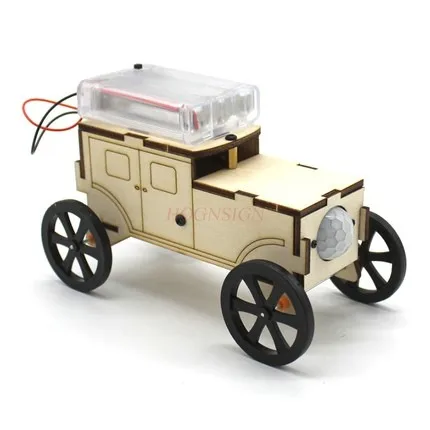 Human body induction car Primary and secondary school students handmade DIY assembled automatic induction model toy car