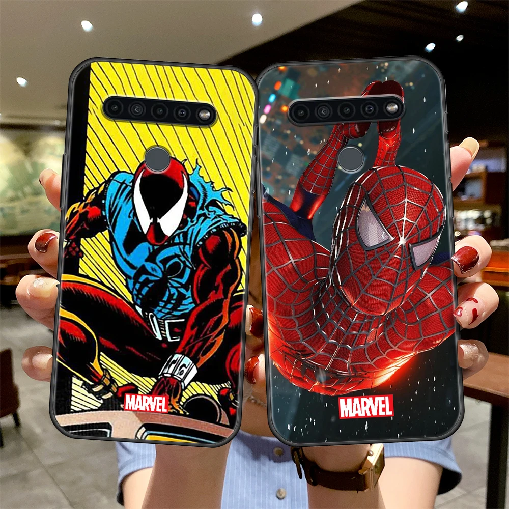 

Original Soft Silicone Celular Spider Man Marvel Case Coque for LG G8 ThinQ K41s Q61 G7 K61 K50 K42 K50s G6 K51s K52 K92 5G
