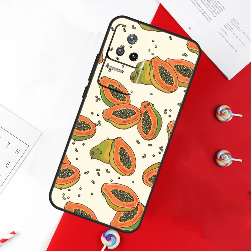 Чехол с изображением авокадо груши папайи фруктов для Xiaomi 14 Ultra 15 13 11T 12T 13T 14T Pro POCO X7