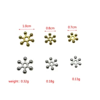 classic style gold and silver snowflake gasket handmade bracelet necklace jewelry craft amulet diy zinc alloy accessories