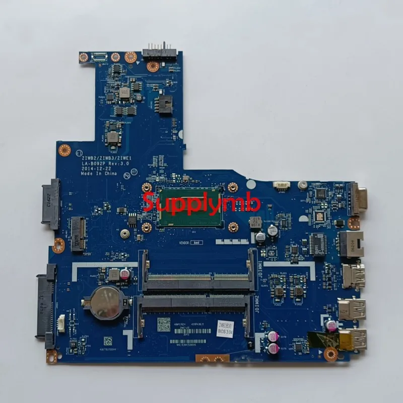 5B20G10532 Motherboard ZIWB2/ZIWB3/ZIWE1 LA-B092P w 3558U CPU for Lenovo B50-80 NoteBook PC Laptop Mainboard Tested