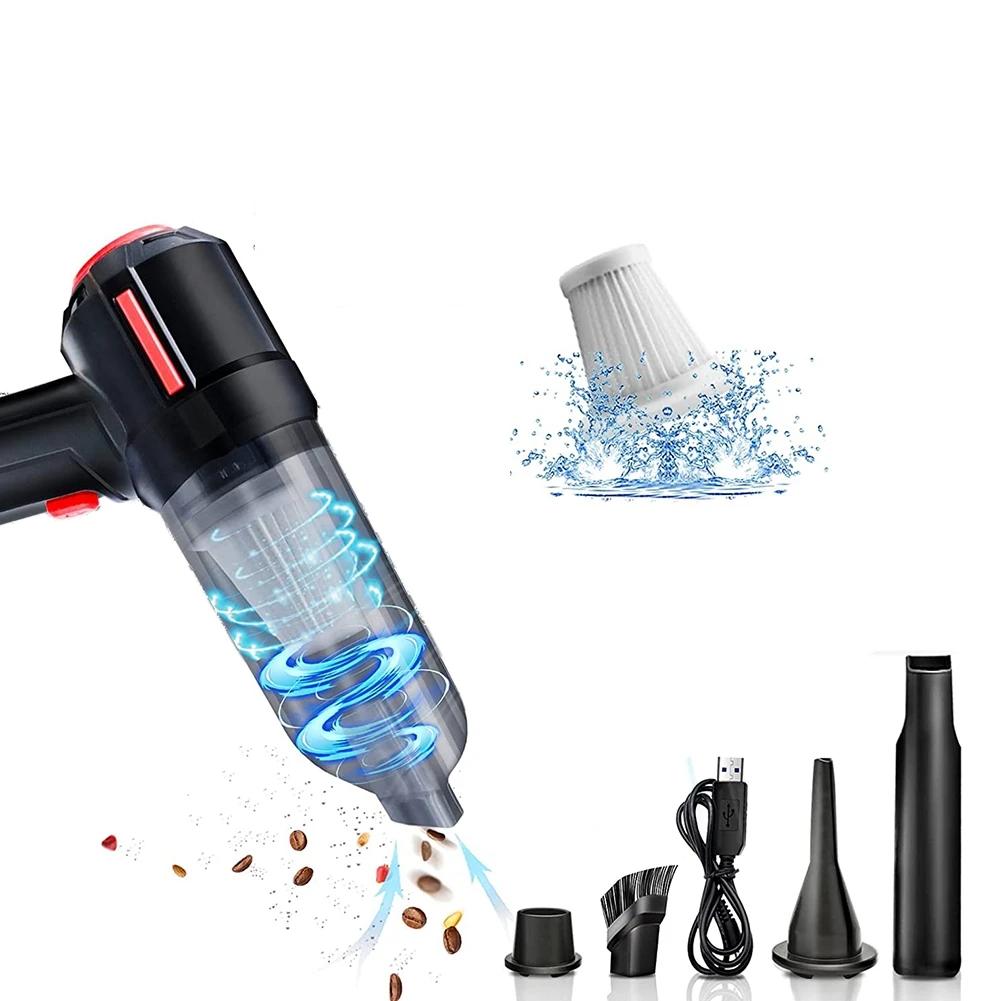 Compressed Air Duster Rechargeable Mini Vacuum Cleaner , 600