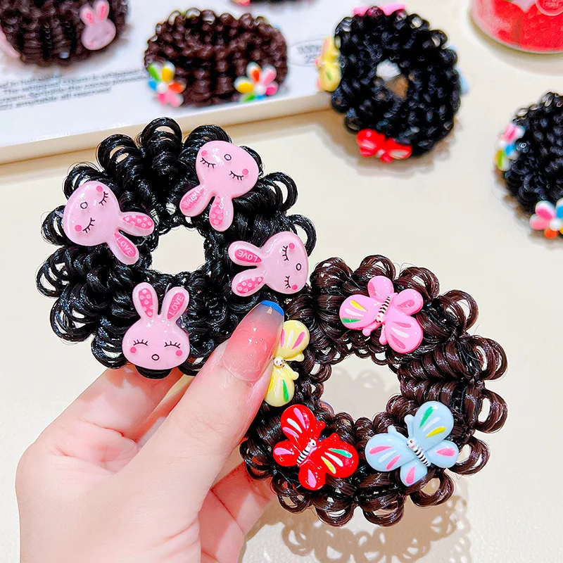 

1PC Fashion Wig Does Not Hurt Hair Cute Princess Kids Elastic Hair Bands Children Hair Ties Girls Hair Accessories Baby Headwear