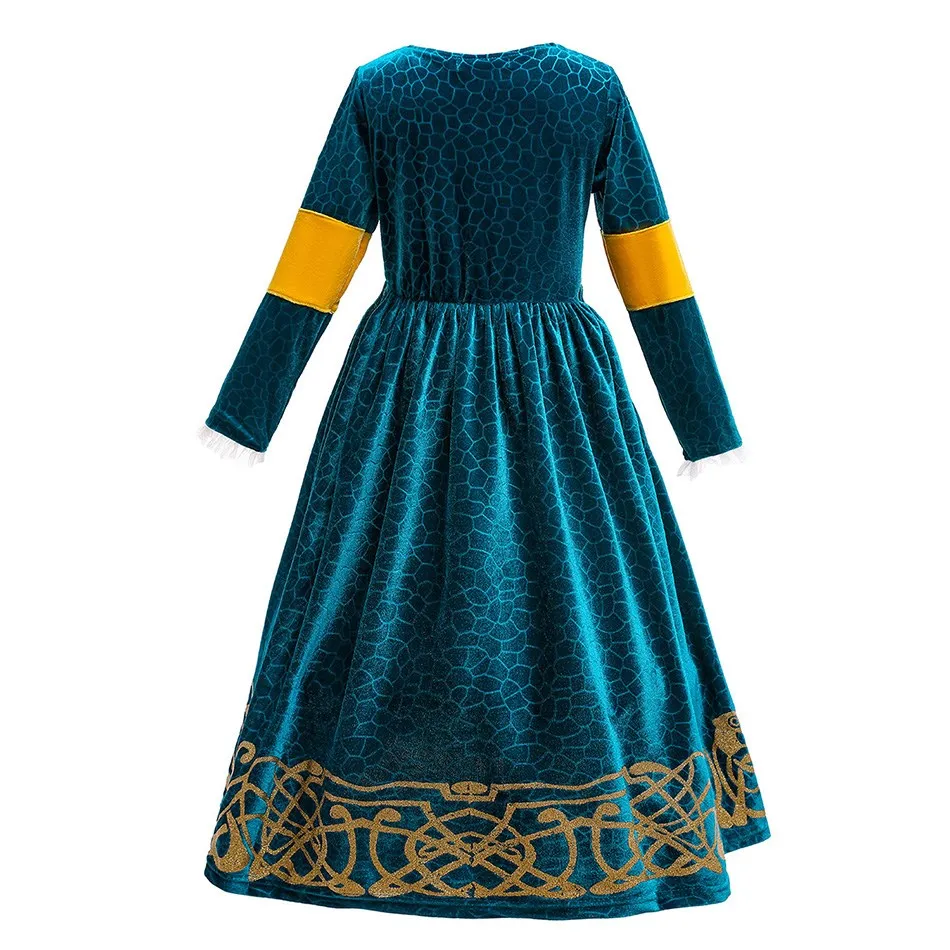 Детская одежда Платья принцессы Brave Merida для девочек на Хэллоуин День рождения