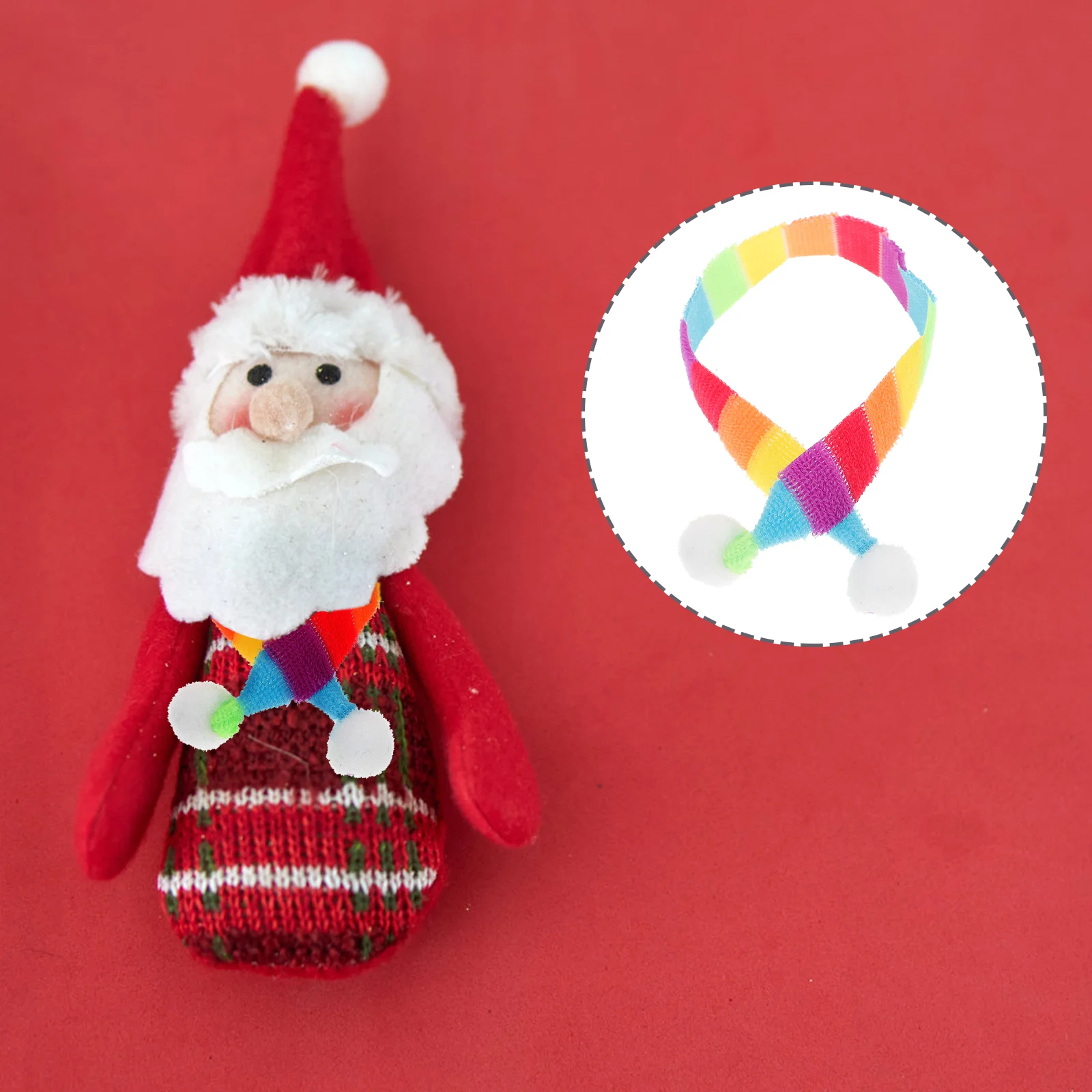 

Scarf Mini Christmas Scarvesbottle Partysuppliesminiature Birthdaysnowman Knit Decorations Pet Toy Crafts Knitted Stuffed