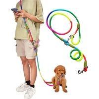 shoulder dog leash adjustable waist convertible hand free crossbody over shoulder double dog supplies training leash multicolor