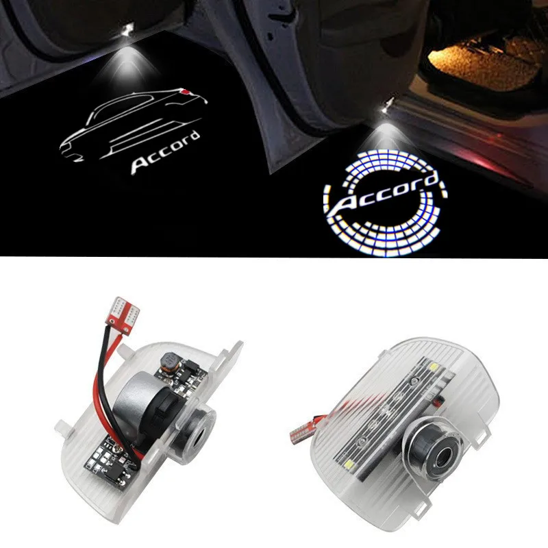 2X LED Car Door Welcome Lights Courtesy Laser Projector Warning Lights For Accord 2021 7th 8th 9th 10th Auto Accessories