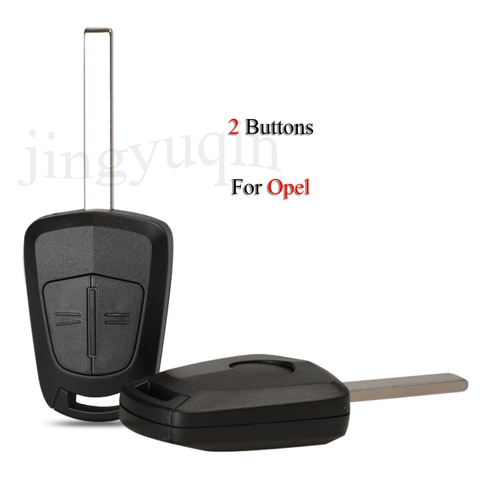 

Jingyuqin корпус автомобильного ключа для Vauxhall Opel Corsa Astra H Corsa D Zafira B Meriva, 2 кнопки с необрезанным лезвием, пустой чехол для ключа