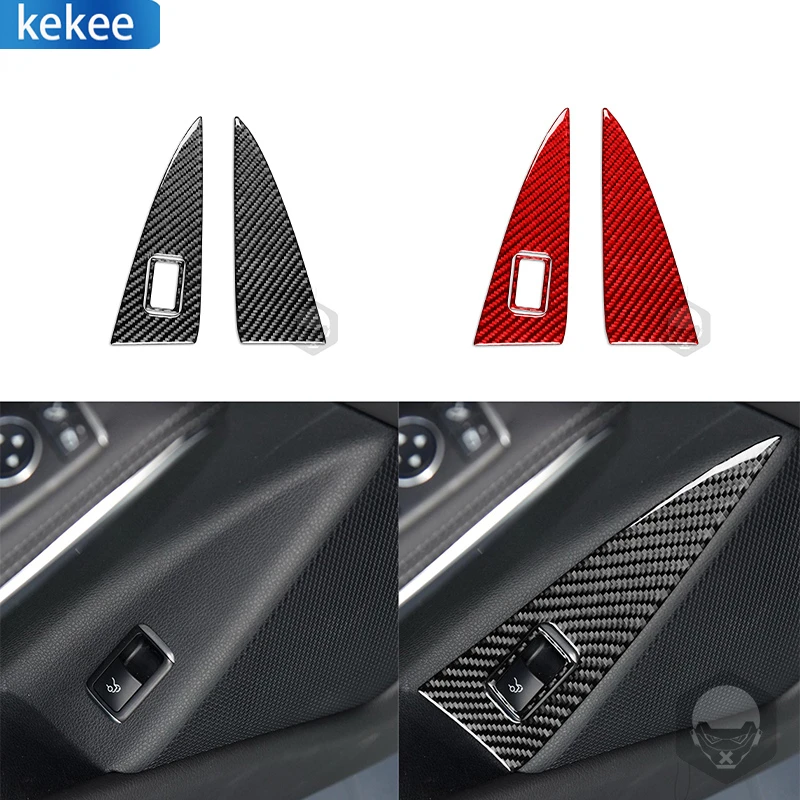 

For Mercedes-Benz CLA C117 2014-2018 GLA X156 2015-2019 Door Trunk Lift Button Panel Cover Trim Carbon Fiber Car Accessories