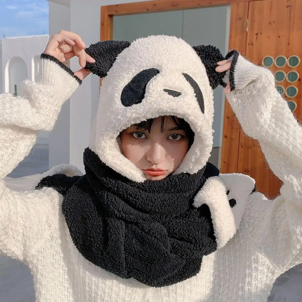 

Очаровательная шапка для девушек, украшение в виде медведя, женская шапка с защитой от выцветания, зимний теплый шарф для девушек, перчатки, ...