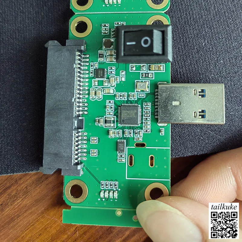 Фото Плата адаптера SATA-USB 3.0 ASM1153E Открывалка для карт SSD Инструмент для ремонта массового производства №1