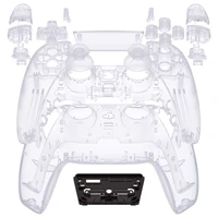 extremerate clear full set housing shell decorative trim shell front back plates with buttons compatible with ps5 controller