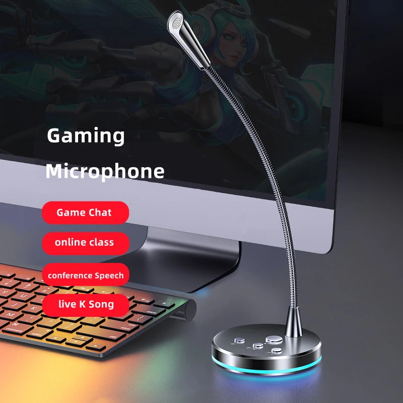 

3.5mm Jack Plug Microphone Karaoke Studio Speech Speakers Wired Game Microphones For PC Computer Laptop Mic Speaker Desktop Live