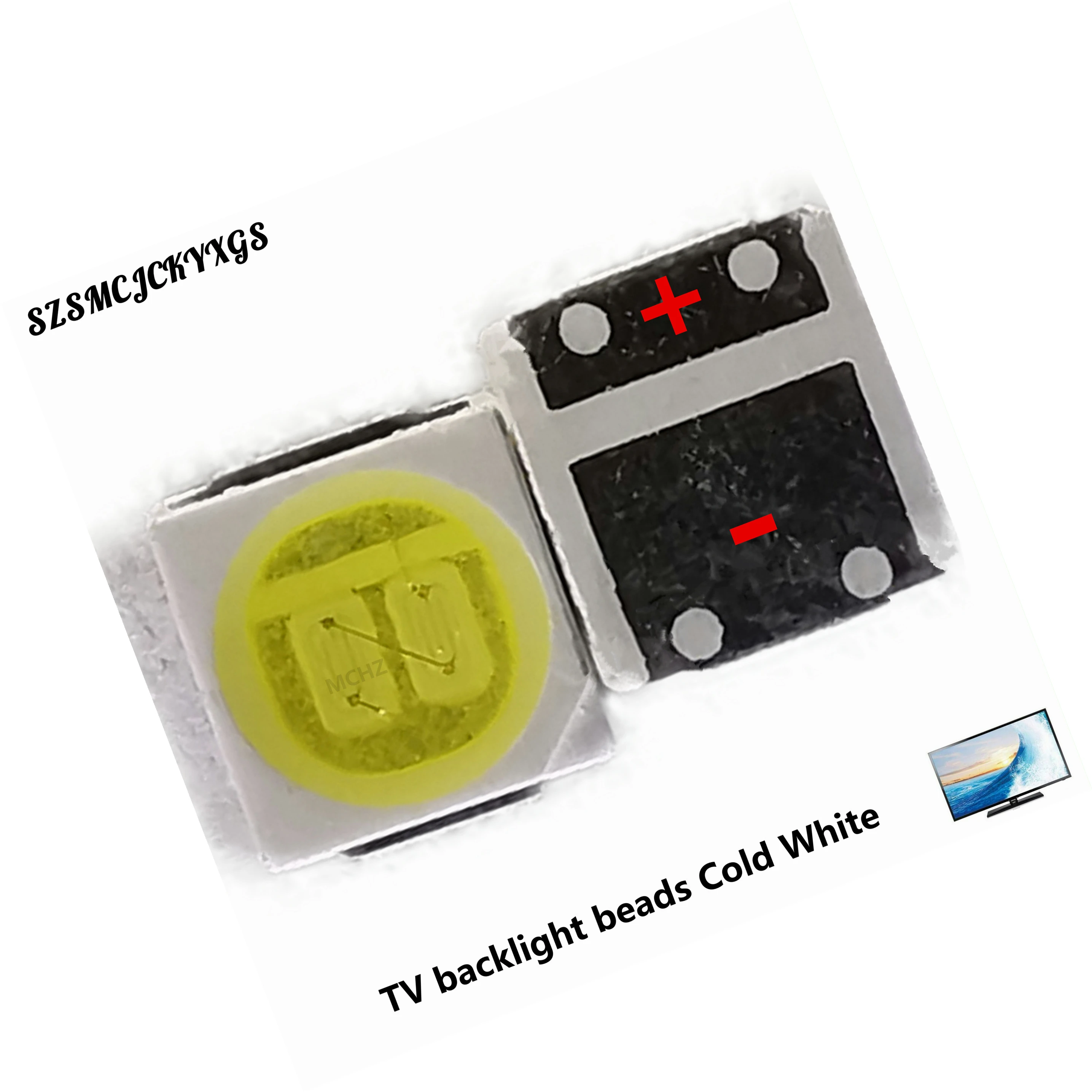 200 шт. 3030 2 Вт SMD оригинальные светодиодные лампы 3030, 2 Вт 240-лм, ЖК-телевизор, подсветка, лампочки 6 в 3 В, холодный белый цвет, EMC TV