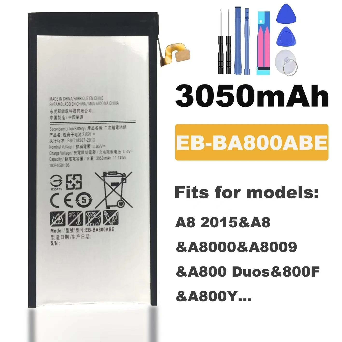 Для Samsung A8 A8000 A8009 A800Y Оригинальная батарея детали для замены и ремонта батареи