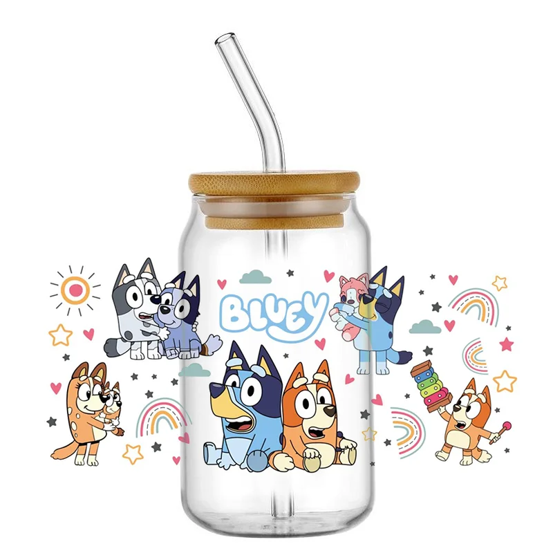 MINISO наклейки для чашек 3D мультяшная собака