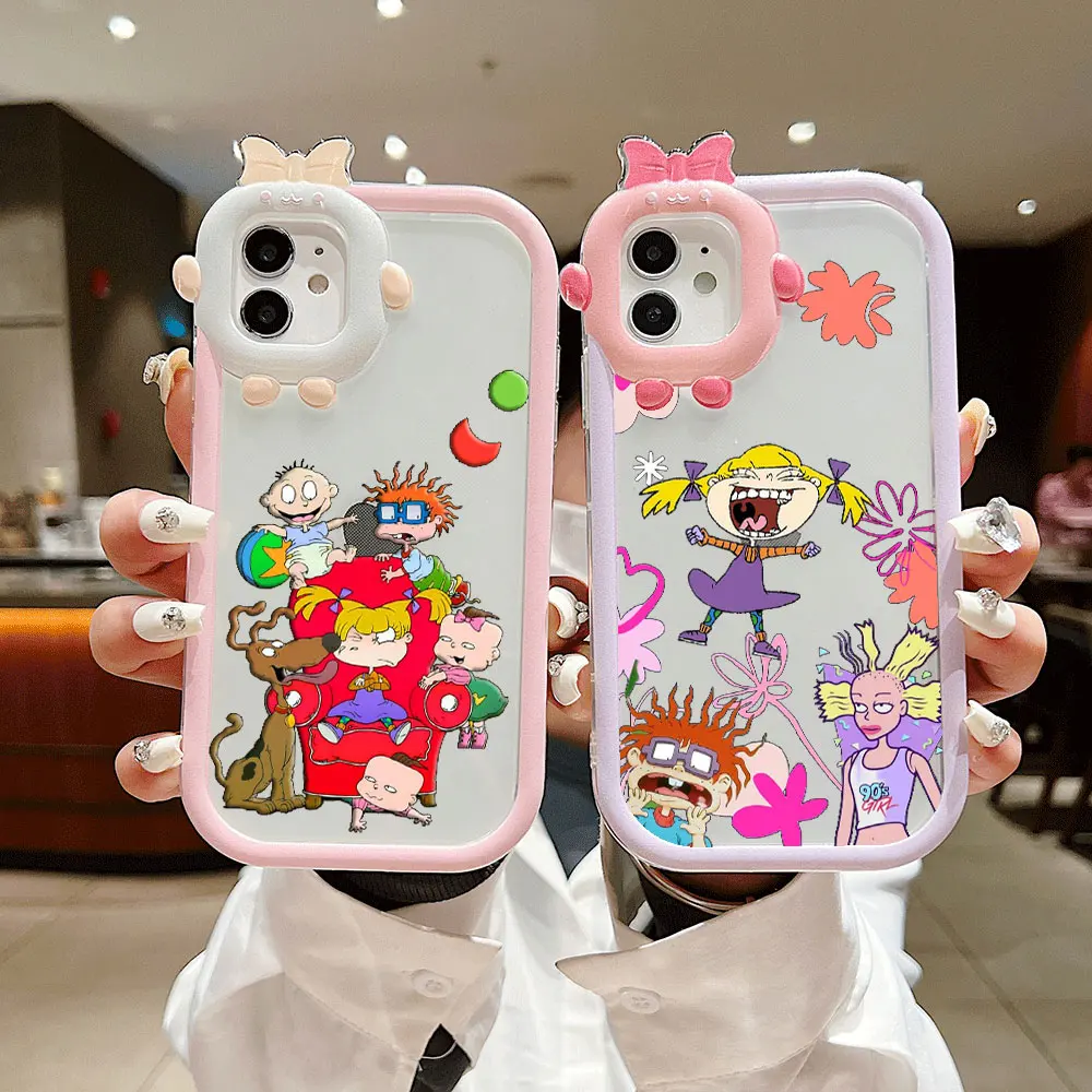 

Cute Children R-Rugrats Phone Case For iphone 14 13 12 11 Pro Max X XS XR 7 8 Plus SE 2020 Silicone Transparent Monster Cover