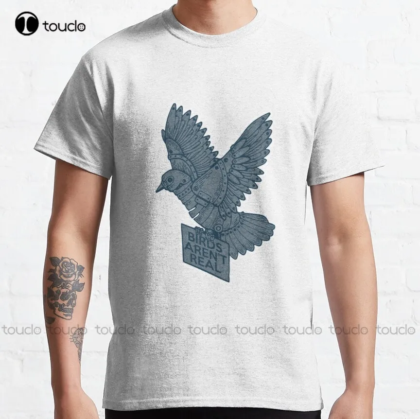 

Birds Aren'T Real Gift Classic T-Shirt T Shirt Print Printer Funny Art Harajuku Streetwear Cartoon Digital Printing Tee Shirt