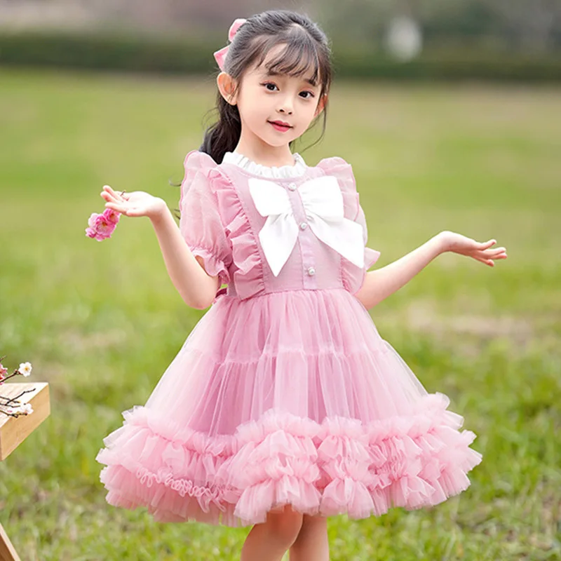 

2023 Цветочное платье для маленьких девочек, детские фатиновые платья принцессы для дня рождения, детское шикарное и элегантное банкетное бальное платье