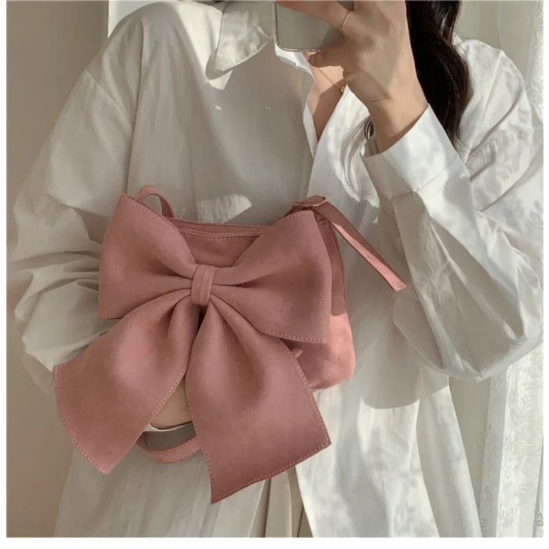 Elegant Women's Bow Underarm Bag Designer Leather Shoulder  Bags for Women 2023 New Fashion Lady Purses and Handbags Luxury