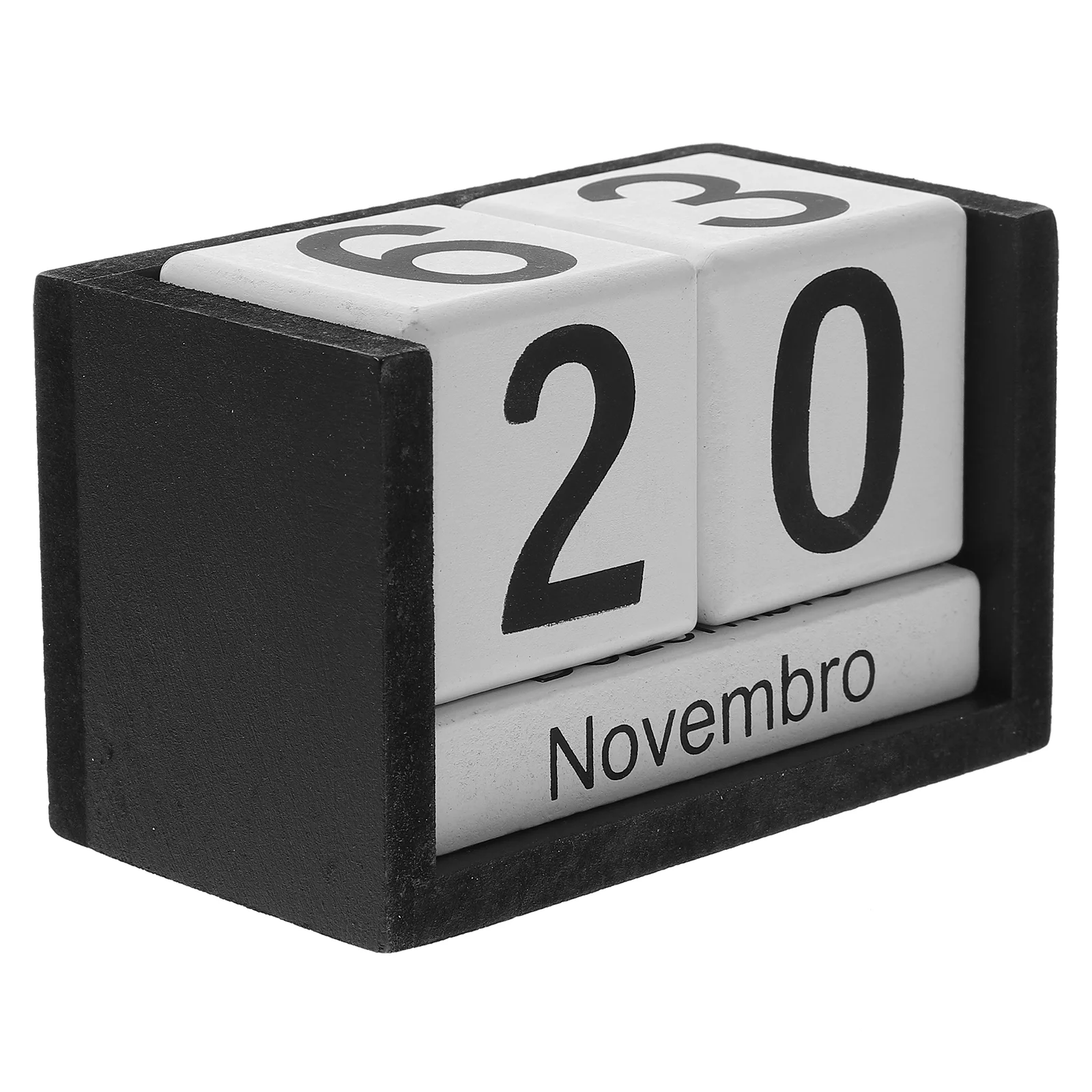 

Perpetual Creative Lasting Decorative Reusable Perpetual Calendar Wooden Calendar Block for Gift Option Daily Use