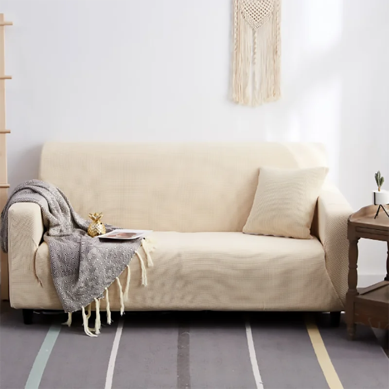 Однотонные чехлы для диванов эластичные флисовые гостиной эластичный Чехол