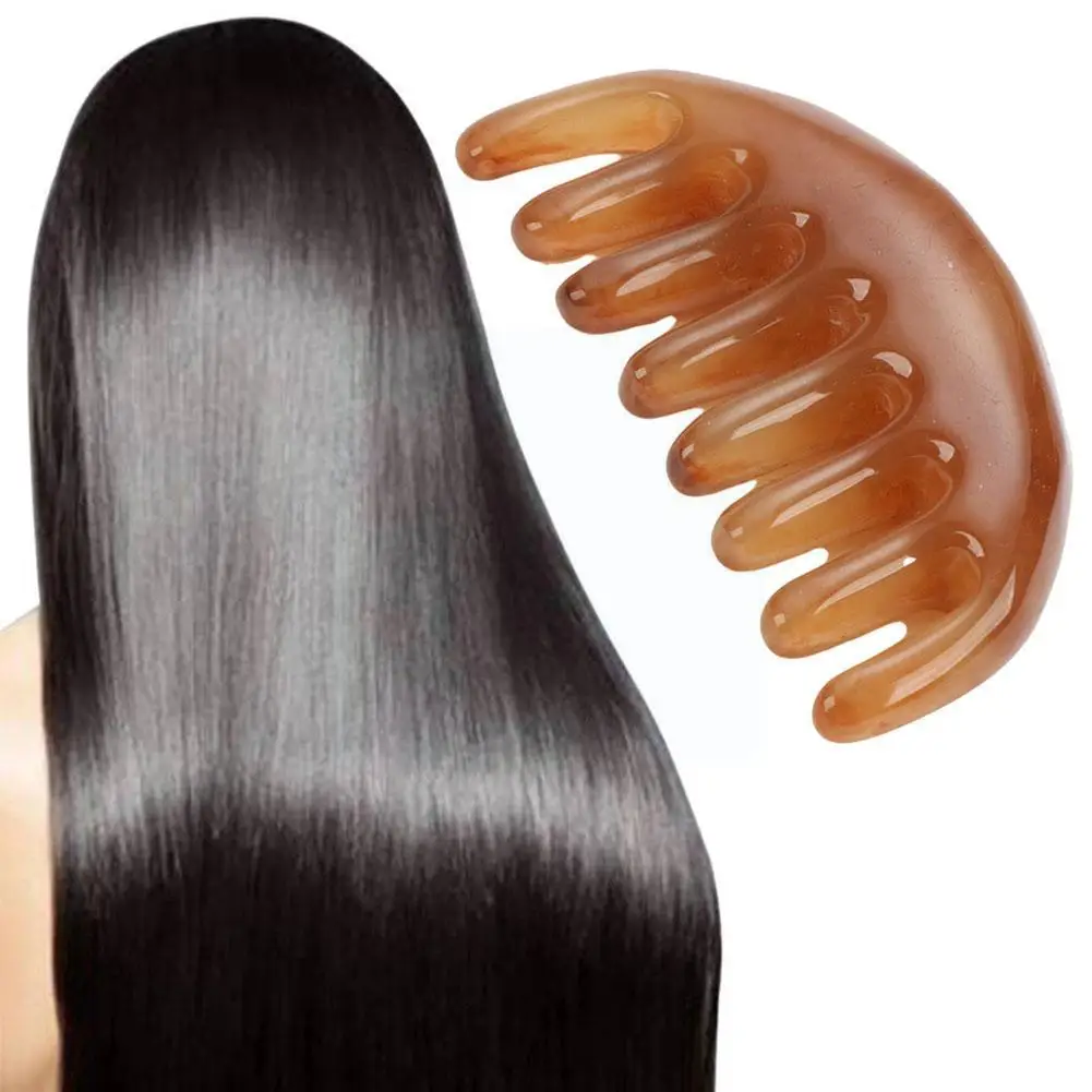 

1 Pcs Natural Ox Horn Pocket Comb Wide Toothed Comb Care Spa Board Massager Scalp Massage N5n5