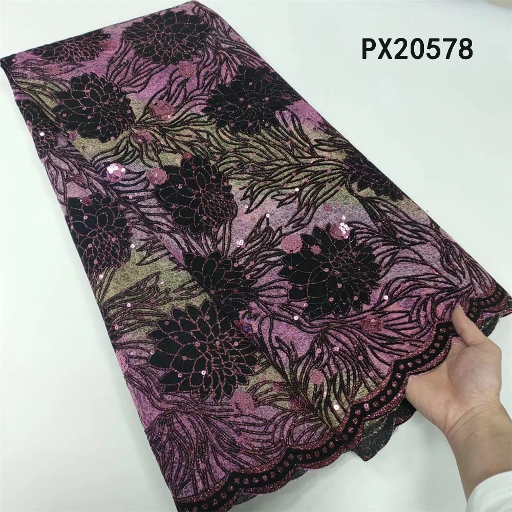 Божья цена очень милое темно-зеленое Сетчатое платье с вышивкой для дам Нигерия