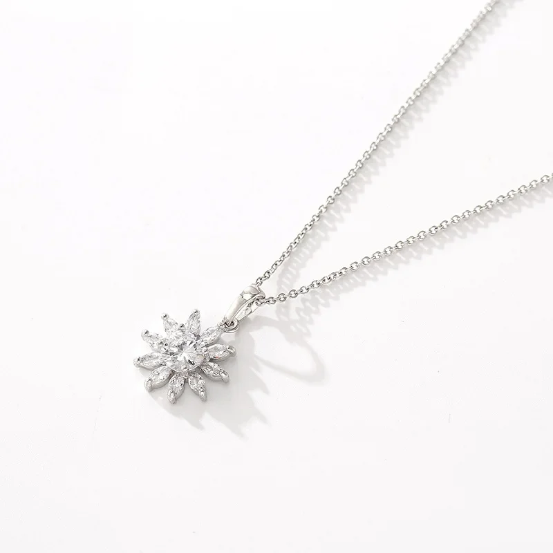 Лидер продаж роскошный кулон с цветком циркона легкий нишевый дизайн
