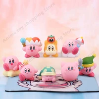 8pcs set kirby anime games kawaii cartoon kirby waddle dee doo pvc action figure dolls collection toys for kids birthday gifts