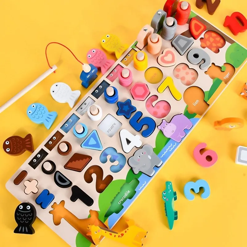 

Montessori Baby Wooden Digital Animal Matching Puzzle Kids Early Learning Educational Toys Birthday Gift