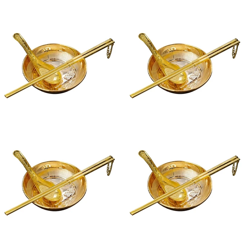 

4X Golden Bowl Three-Piece Set Every Year There More Than Printed Golden Bowl Souvenirs Pisces Momofuku Three-Piece Set