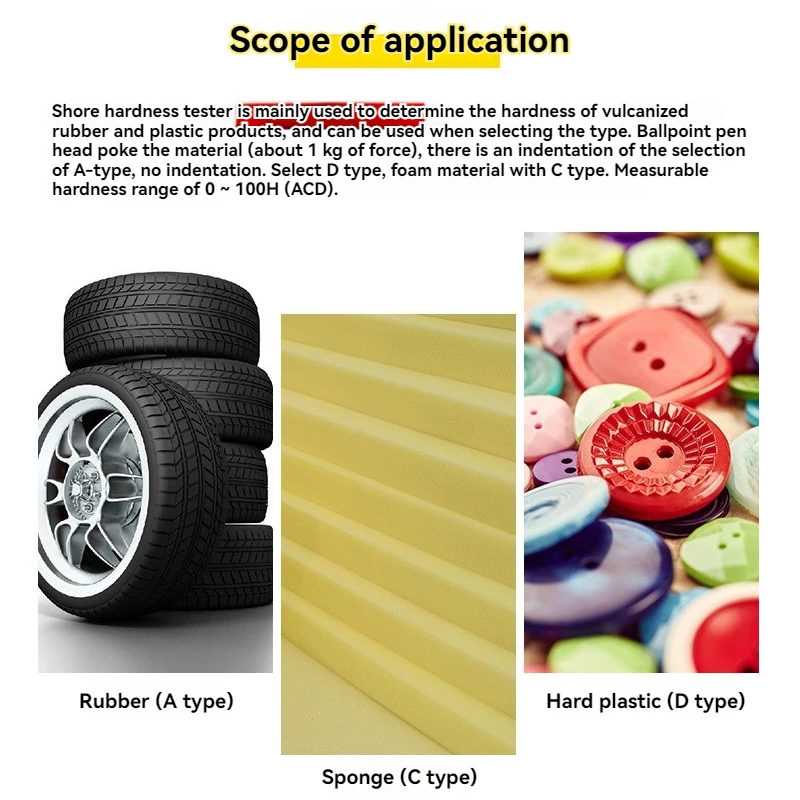 0-100H электронный цифровой дюрометр по Шору типа A/C/D склерометр шин пластиковый