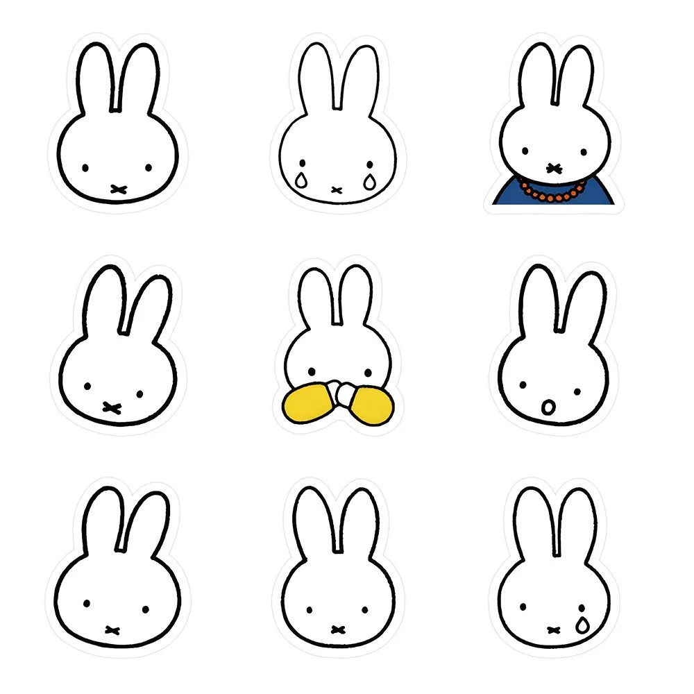 63 шт., милые наклейки Miffy, мультяшные каваи, кролик, украшения, водонепроницаемые наклейки, чехол для телефона, Ipad, ноутбук, наклейки на багаж, игрушки (art.: 3920ce367d6ca) - 3920ce367d6ca