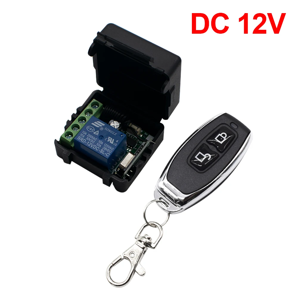 

433Mhz Universal Wireless DC 12V 10A 1CH Remote Control Switch relay Receiver Module and RF Transmitter 433 Mhz Remote Controls