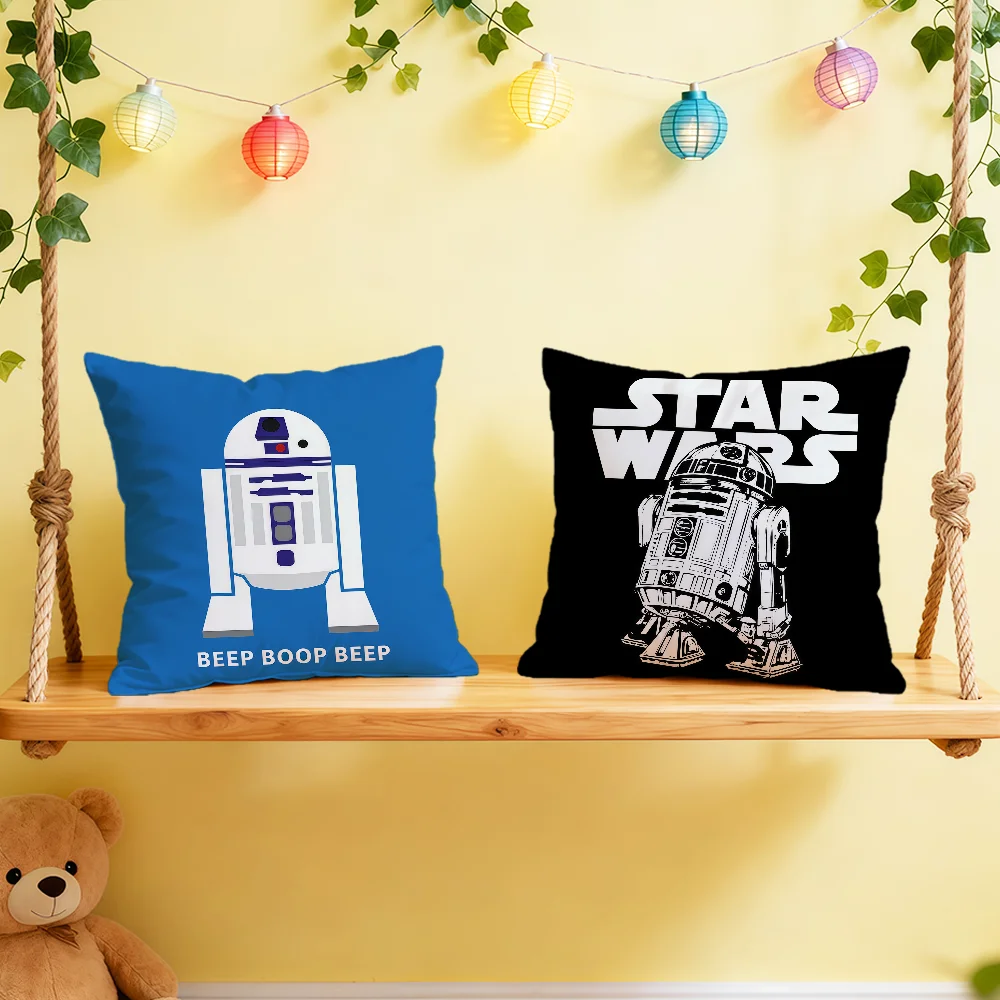 Фото Крутая декоративная наволочка с изображением R2-D2 из Star Wars для дивана, дома, гостиной, офиса, защитный чехол для подушки №3