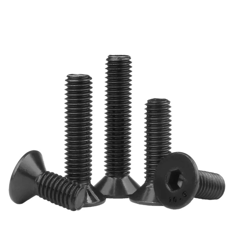 4 # 6 8 10 1/8-3/8 Британский стандарт США класс 9 черная сталь шестигранная головка болт