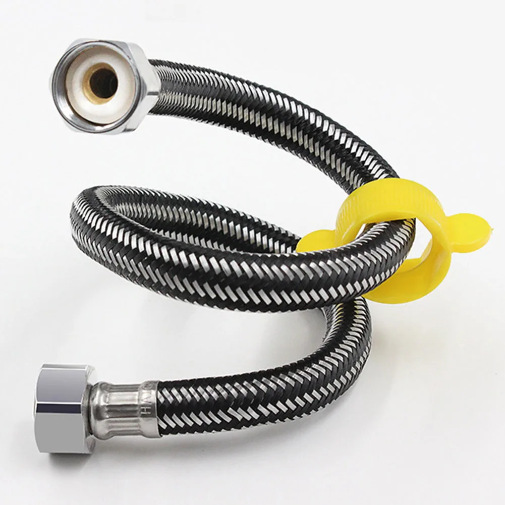 

1/2" Water Heater Hose Pipes Plumbing Basin Stainless Steel Shower Sink Corrugated Toilet Double-Headed Bathroom