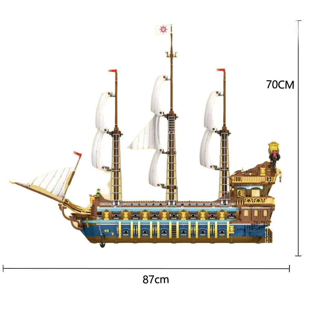 

Creative Expert Ideas Ship Royal Sunshine Pirates Ship Caribbean Blocks Moc Bricls Model Building Blocks Movie Toys 66011